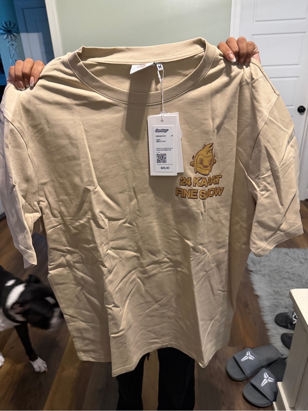 Fine Sow Beige Graphic Short-Sleeve Tee